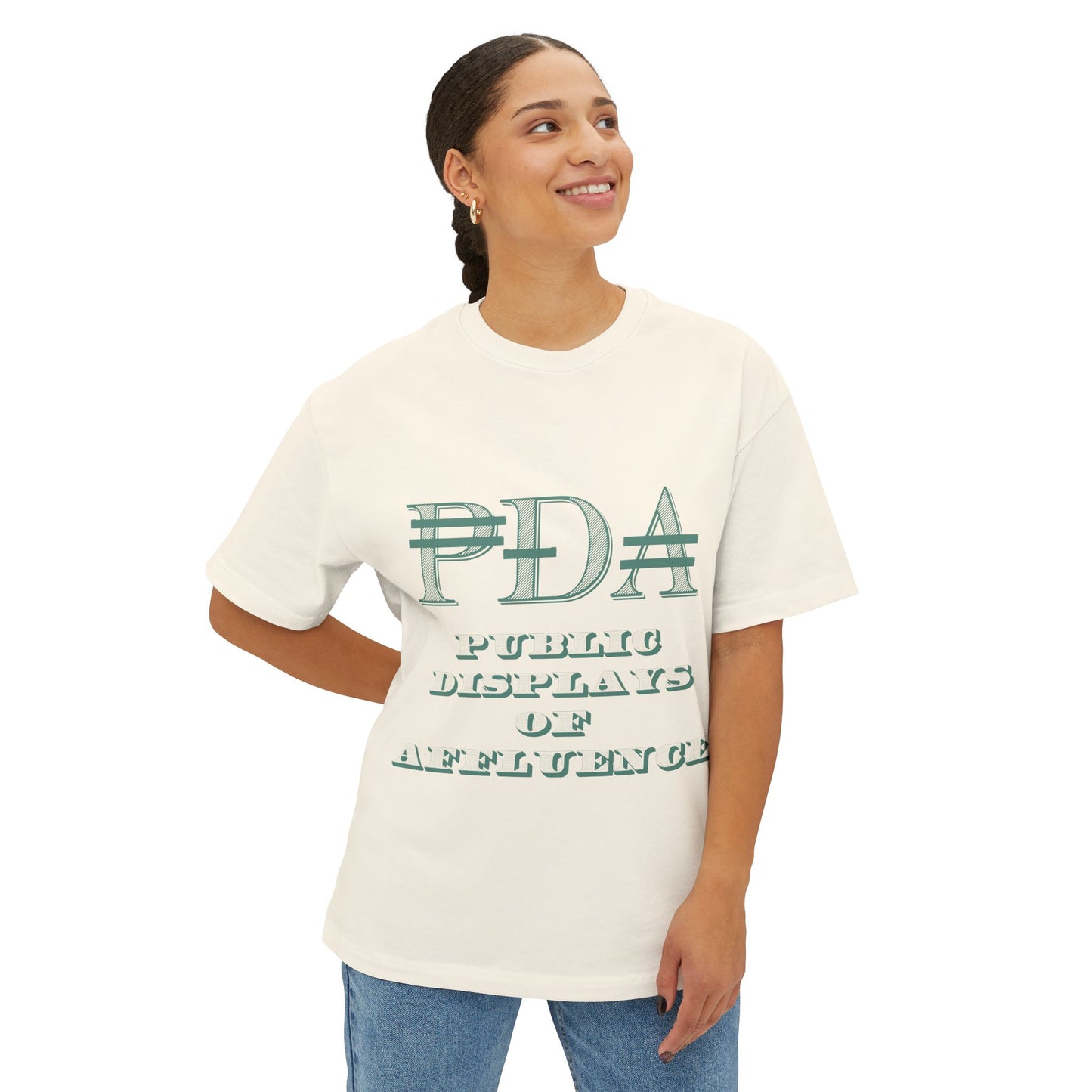 PDA Oversized-Boxy Motto Tee